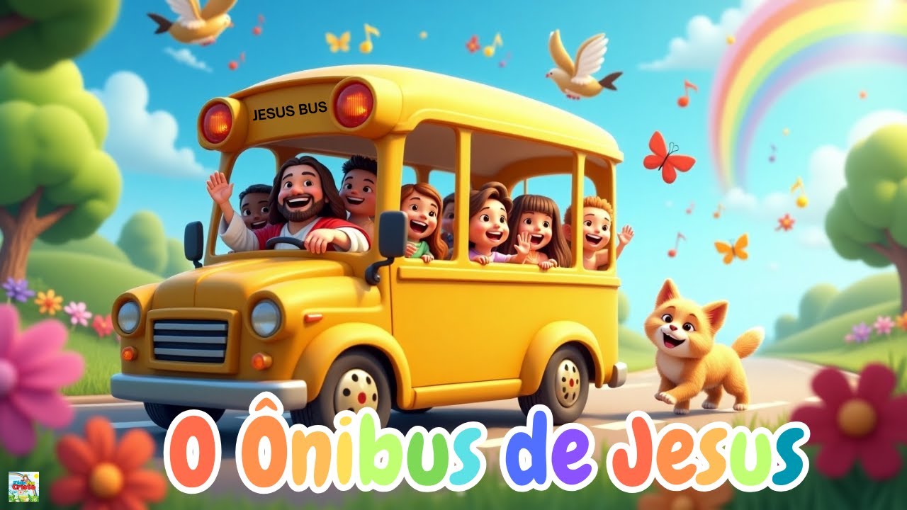 O ÔNIBUS DE JESUS | Música Infantil Gospel | As Rodas do Ônibus Giram Giram!