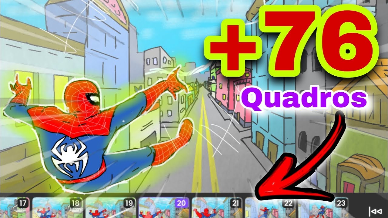 (Em 8 PASSOS) - Como Fazer Animação do HOMEM ARANHA - Homem Aranha no Flipaclip [Processo Completo]