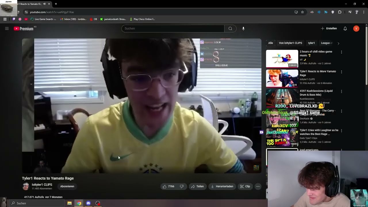 Yamato Reacts to Tyler1 Reacting to Yamato Rage Brazil arc