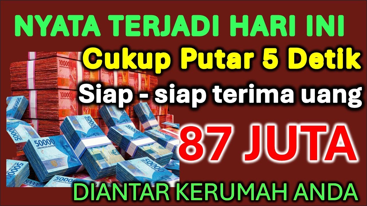 SELAMAT ANDA TERPILIH HARI INI ✅ UANG DATANG SENDIRI KERUMAH ANDA | Doa pembuka rezeki