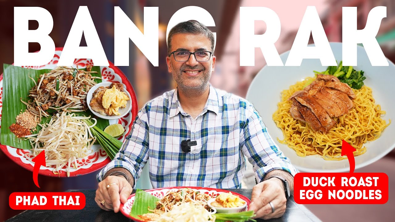 Thailand’s Most Popular Phad Thai in Bangrak 🇹🇭 + Duck Roast Egg Noodles + MonkFruit Tea 93 yrs shop
