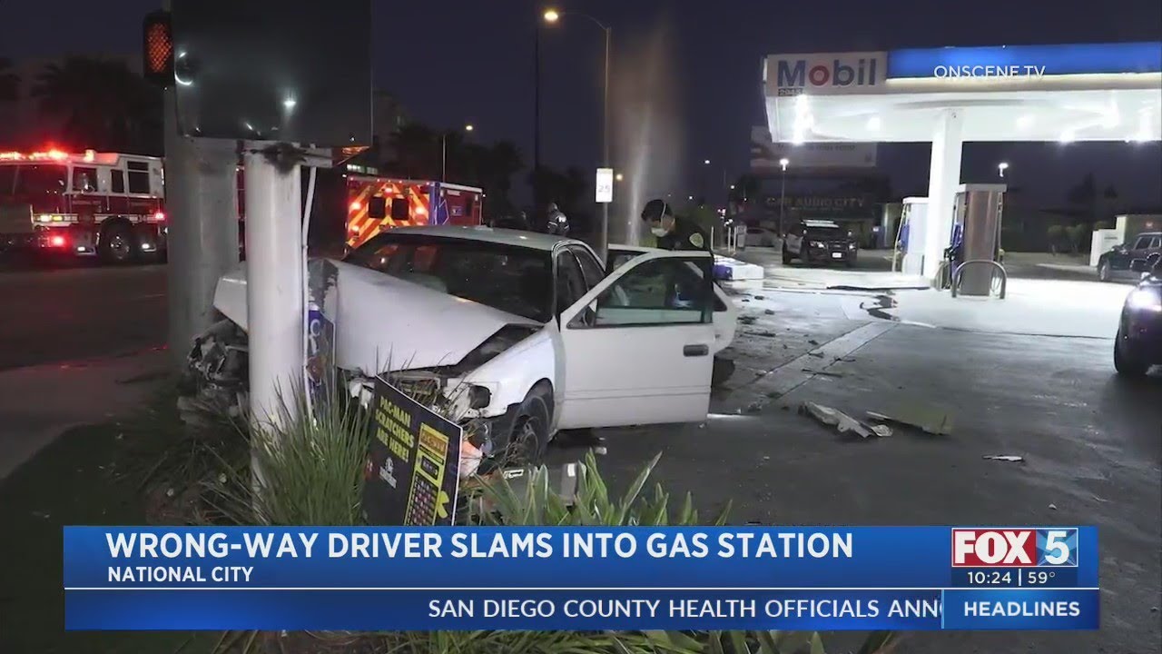 Wrong-Way Driver Slams Into San Diego Gas Station