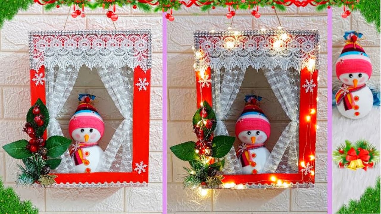 Easy Affordable Christmas Decoration idea | Best out of waste Low budget Christmas craft idea🎄89