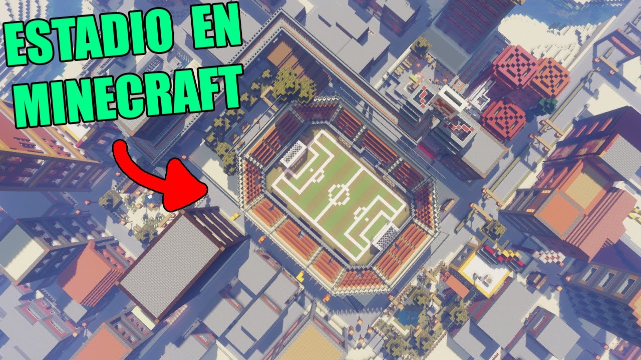 HICE un ESTADIO de FUTBOL ⚽ en MINECRAFT (Yellowtown)