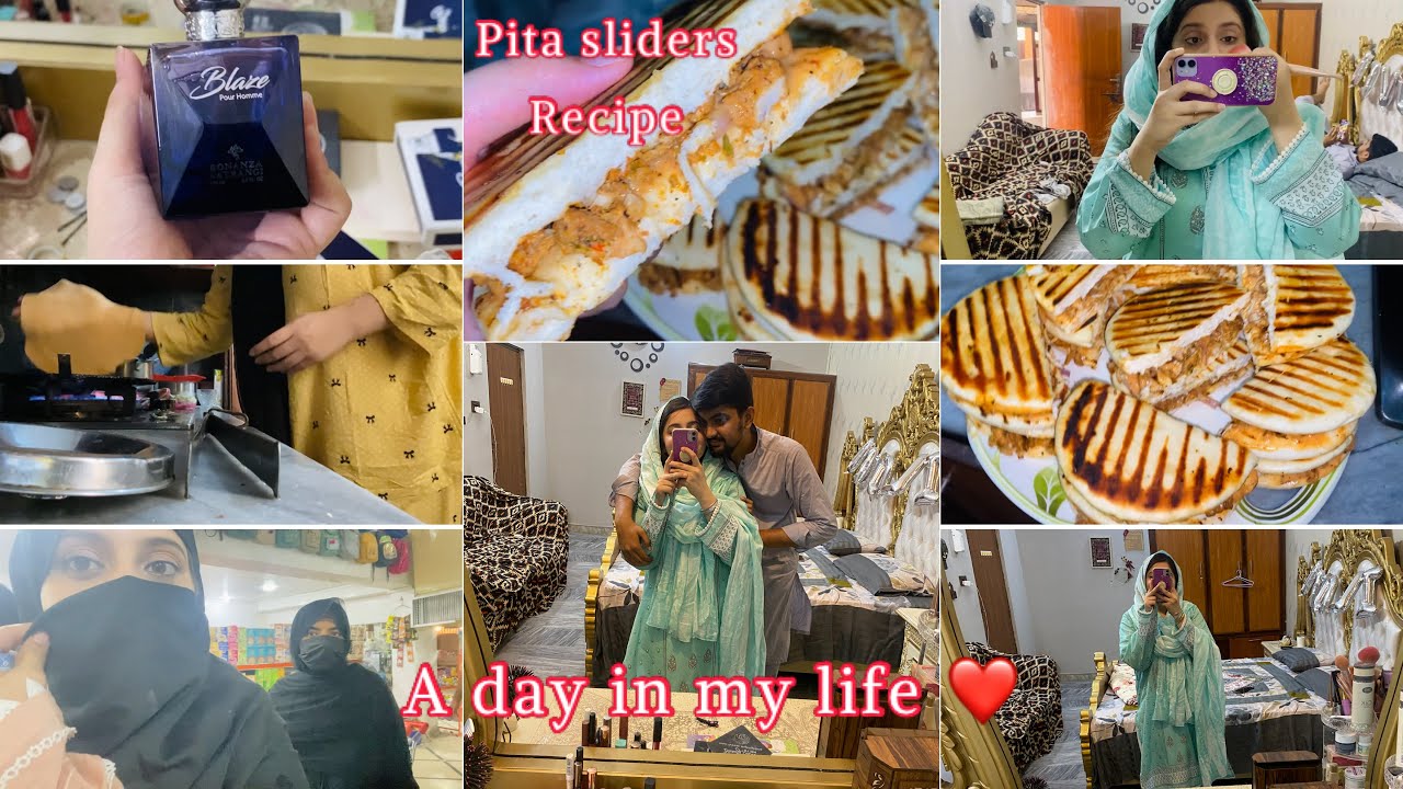 Full Day Routine Vlog With Husband 💗Kamal Pita Sliders Recipe