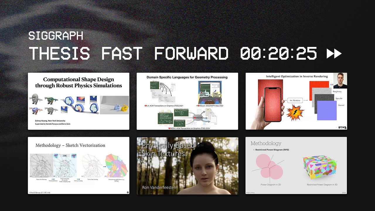 SIGGRAPH Thesis Fast Forward 2025