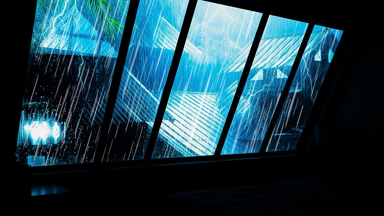 Real Thunderstorm on Tin Roof 🌧️ Heavy Pouring Rain for Deep Sleep & Calm Mind