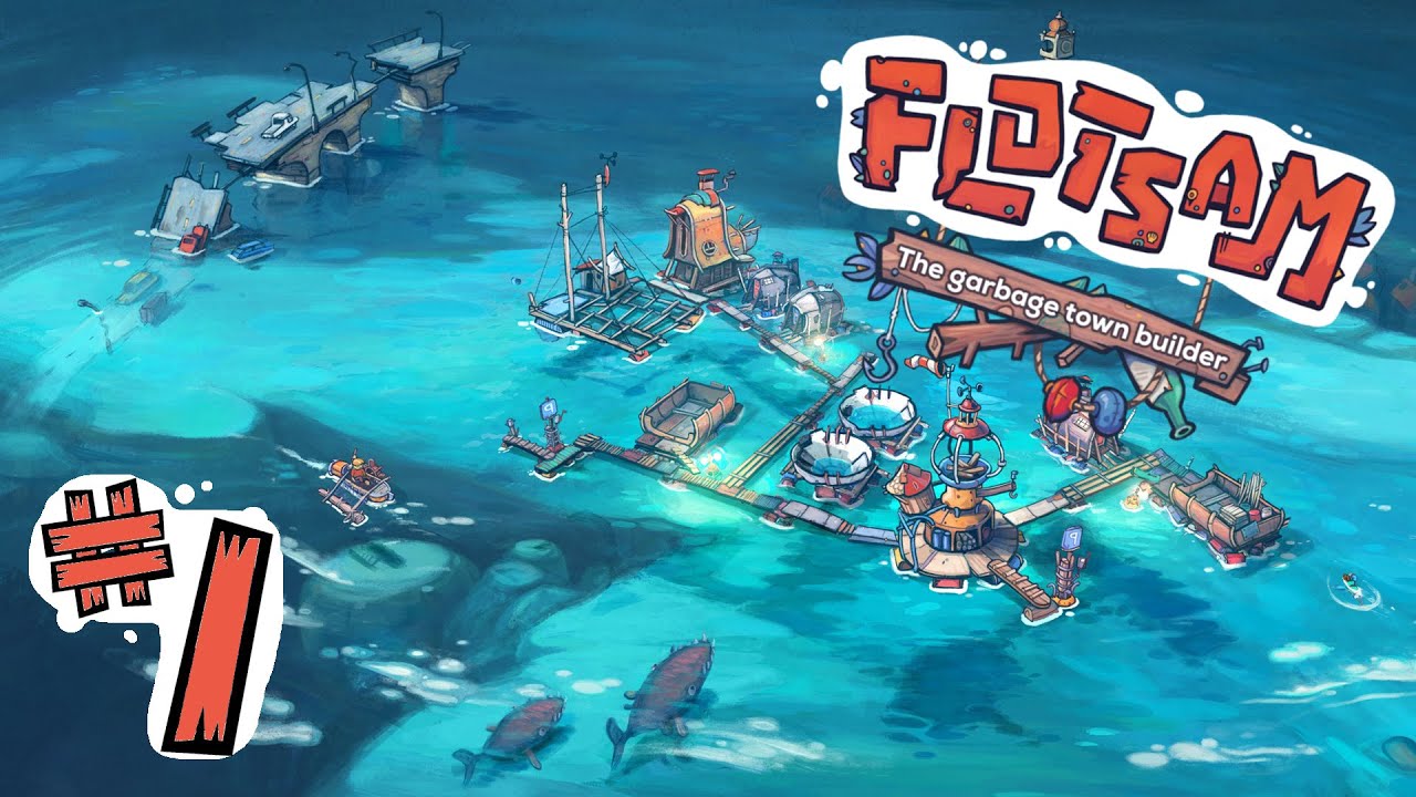 Flotsam Pl (Early Access) #1 Waterworld i Frostpunk czyli budujemy ze śmieci miasto na wodzie 🌊🏚️