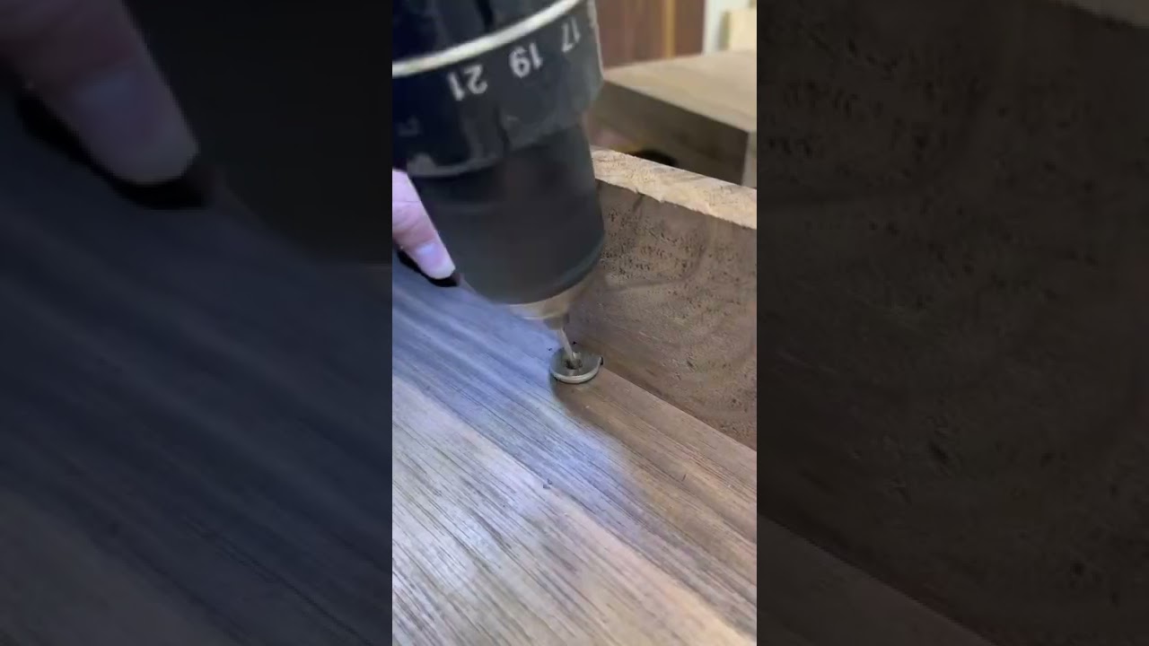 How to attach a table top to a base. 