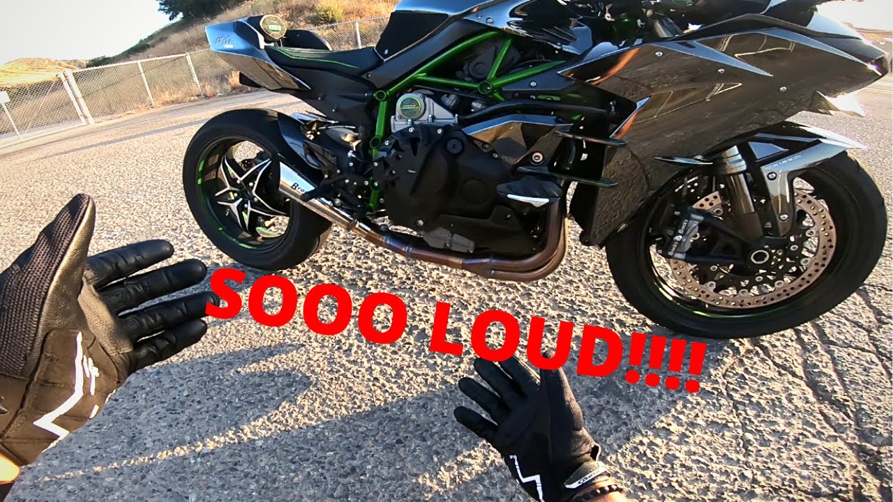 Ninja H2 Brocks Exhaust System (Startup, Revving, & Ride!)