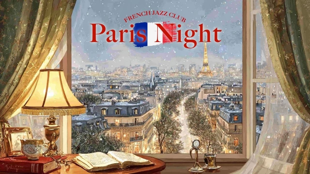𝐂𝐨𝐳𝐲 𝐏𝐚𝐫𝐢𝐬 𝐖𝐢𝐧𝐝𝐨𝐰 🍷 French Jazz — Relax & Study