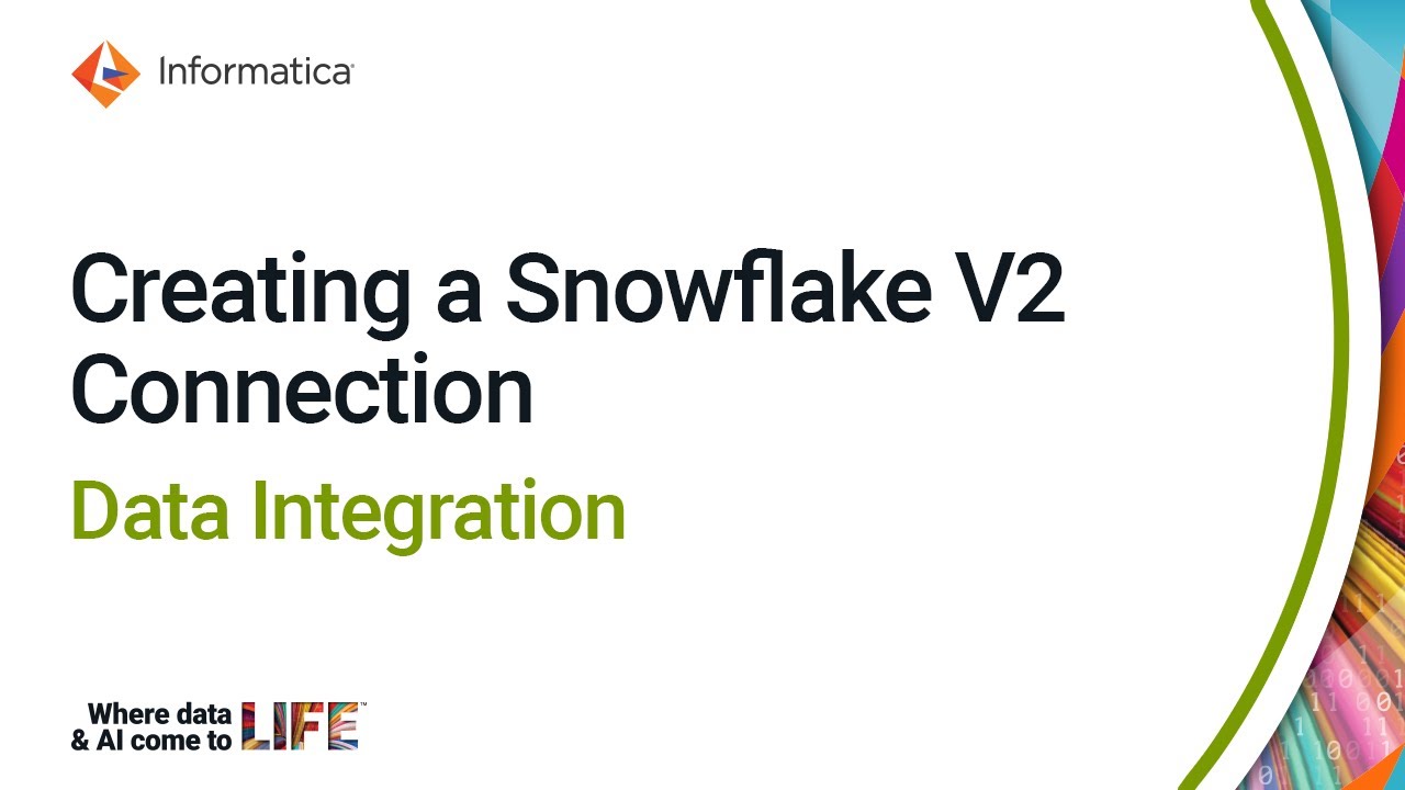 Creating a Snowflake V2 Connection in Data Integration