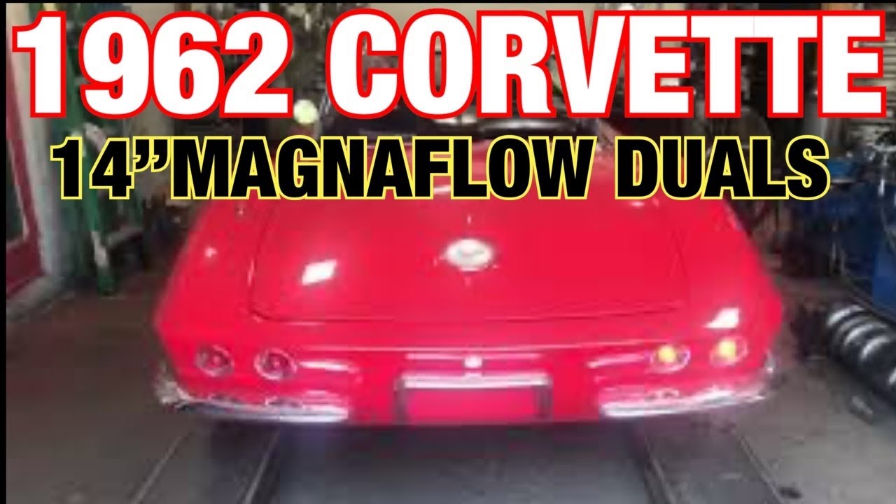 1962 Chevy Corvette Convertible  DUAL EXHAUST w/ Long Tube Headers & 14
