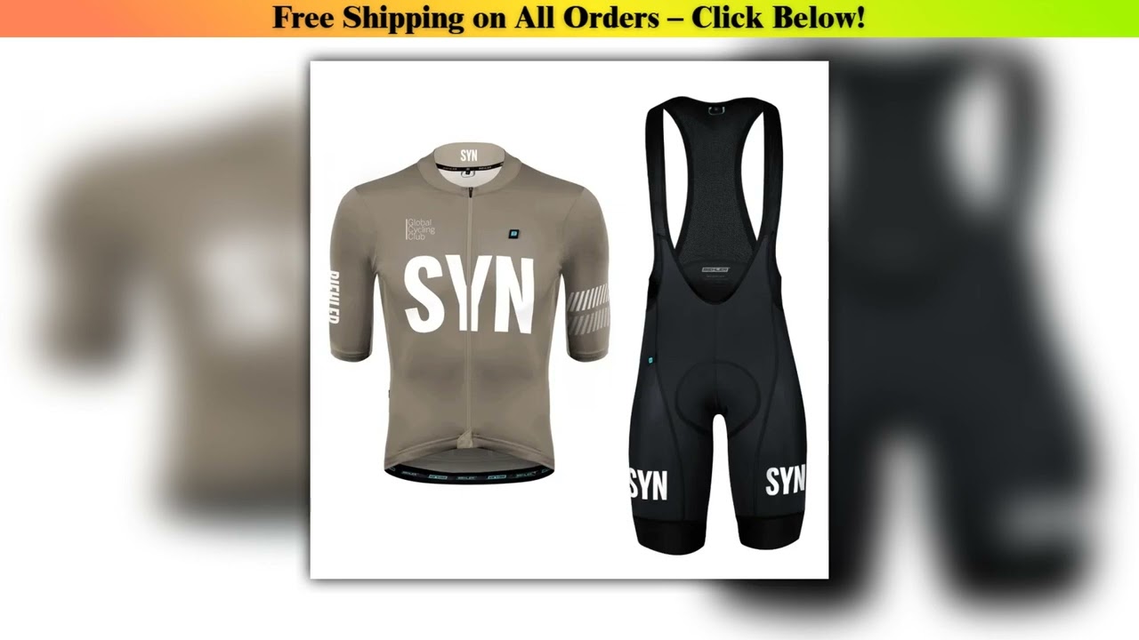 SYN New grey men's short sleeve cycling jersey kit outdoor cycling road Bike Short Sleeve jersey
