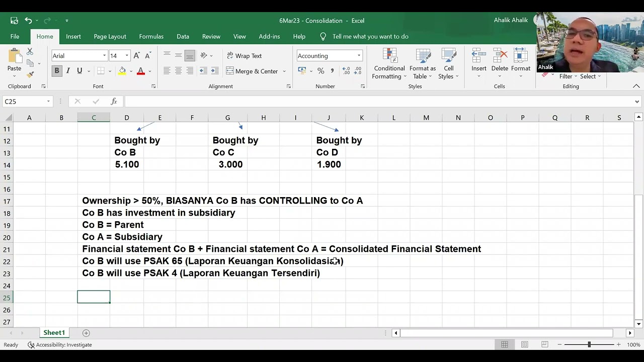 Intro to Consolidated Financial Statement - Part 1 - UPNVJ - 6Mar23