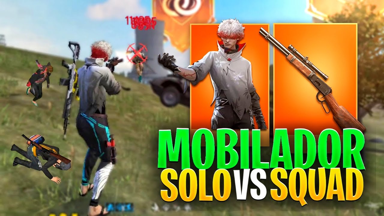 JOGUEI SOLO VS SQUAD NA NOVA ATUALIZA&Ccedil;&Atilde;O DO FREE FIRE!! MOBILADOR