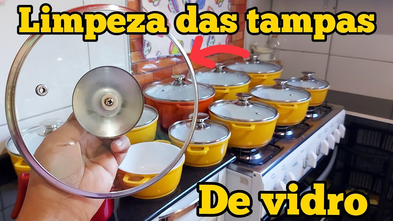 COMO LIMPAR AS TAMPAS DE VIDRO DAS PANELAS CLINK / COMO LAVAR TAMPAS DE PANELAS DE VIDROS / DICAS