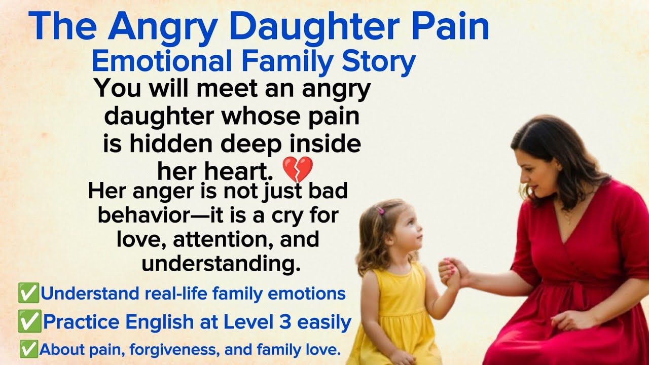 An Emotional Family Story: The Angry Daughter Pain ⭐ Learn English With Stories ✅ Level 3 