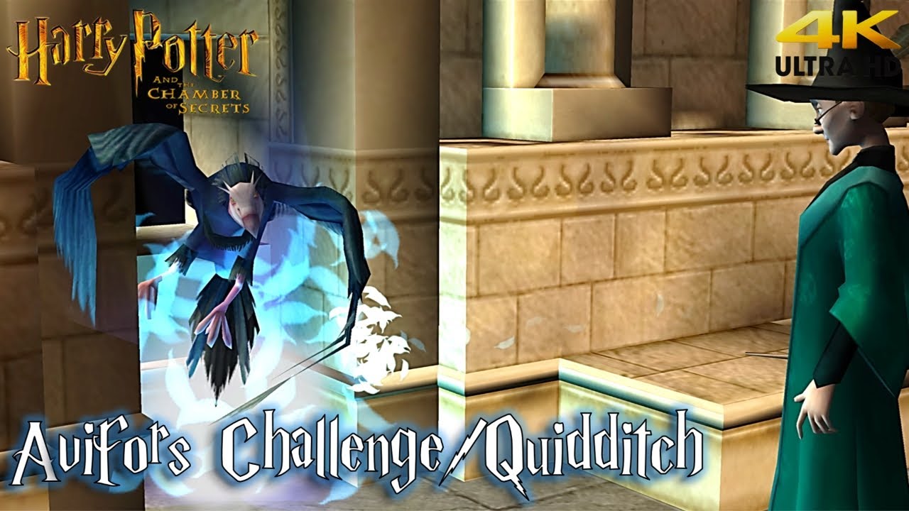 Harry Potter and the Chamber of Secrets PS2 'Avifors Challenge and Quidditch' Walkthrough (4K)