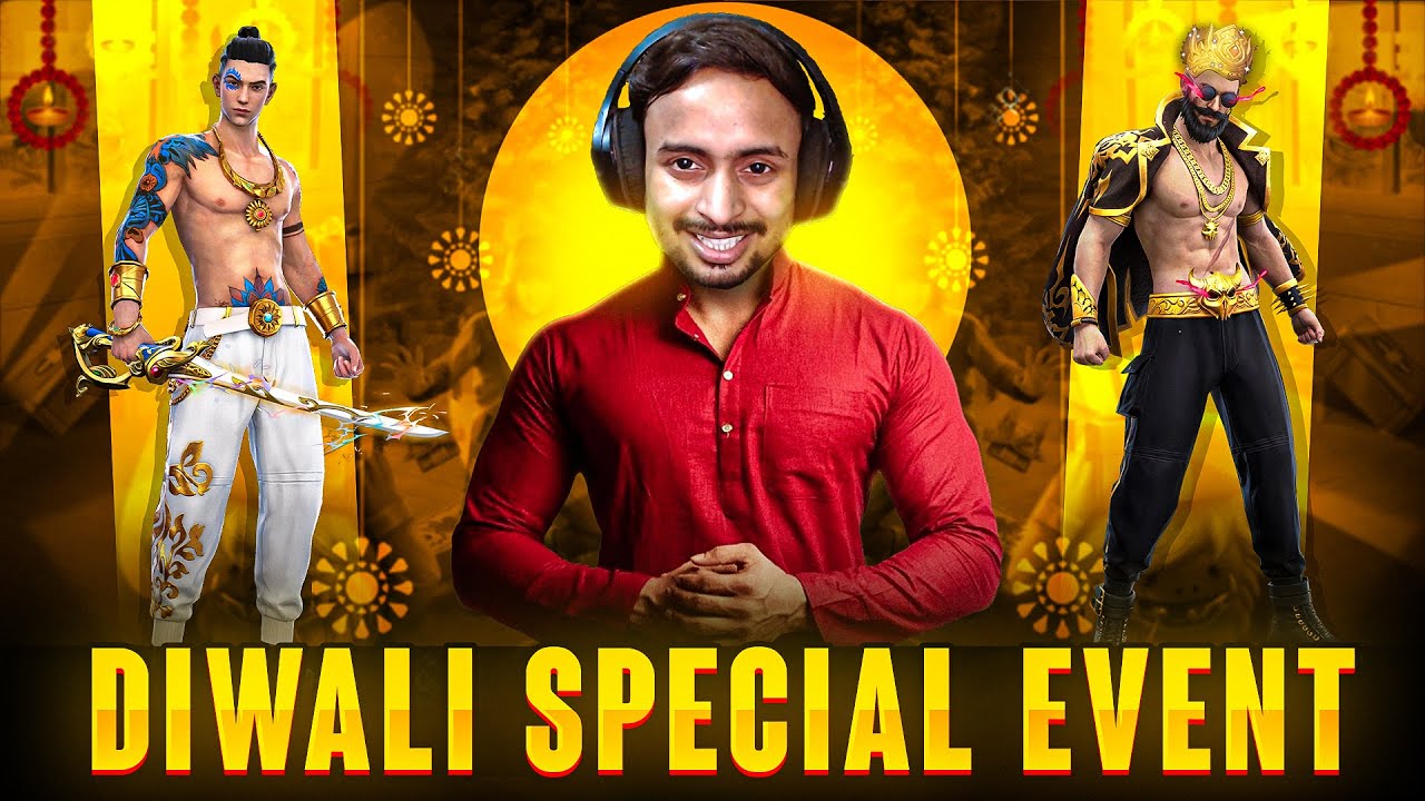DIWALI SPECIAL EVENT 😲 ANGRY  YOUTUBER TOP 1 😎👽 #nonstopgaming #freefirelive #rai ⭐ #rggamer