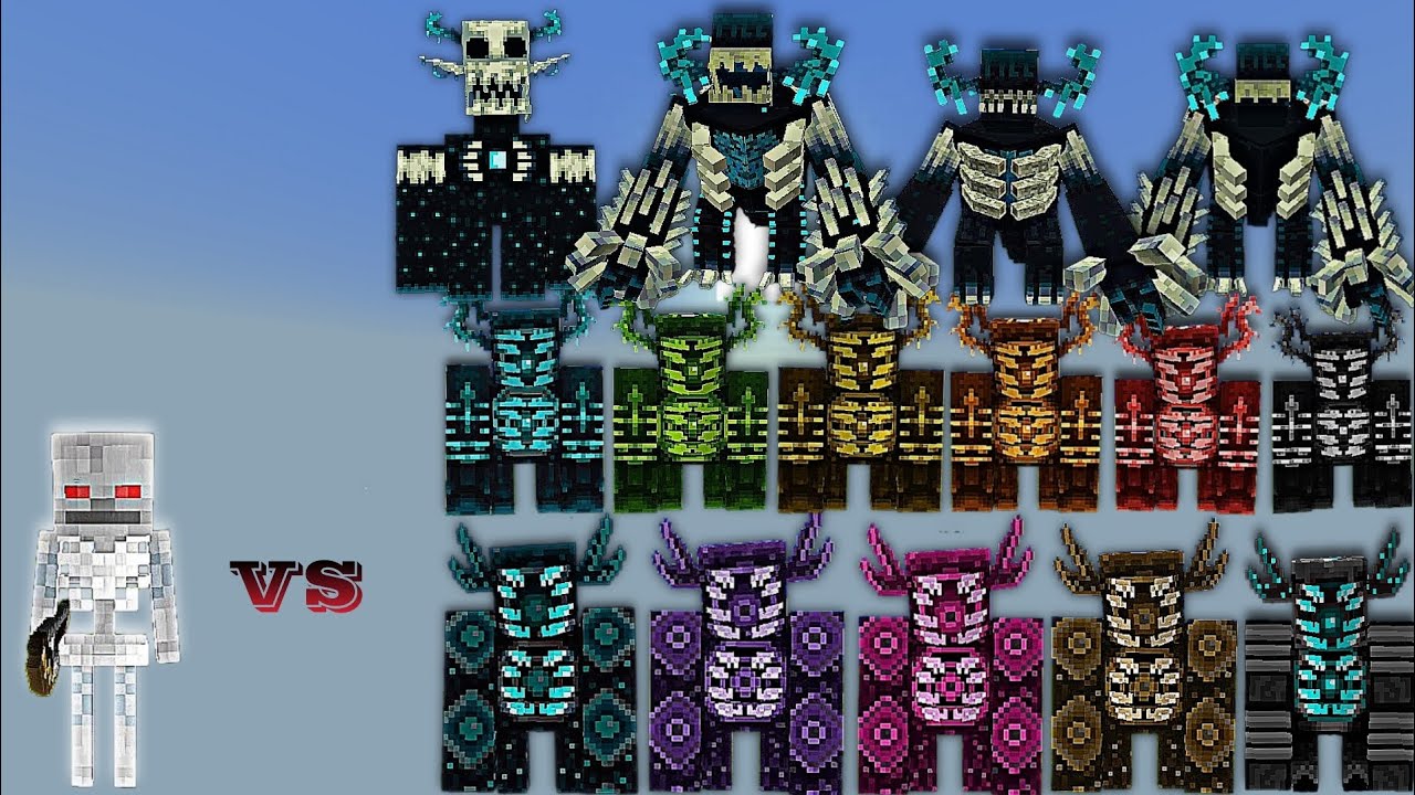 Hyper Skeleton vs Warden Plus (Zordens,Zydens and Dino Wardens) | Minecraft | Mob Battle