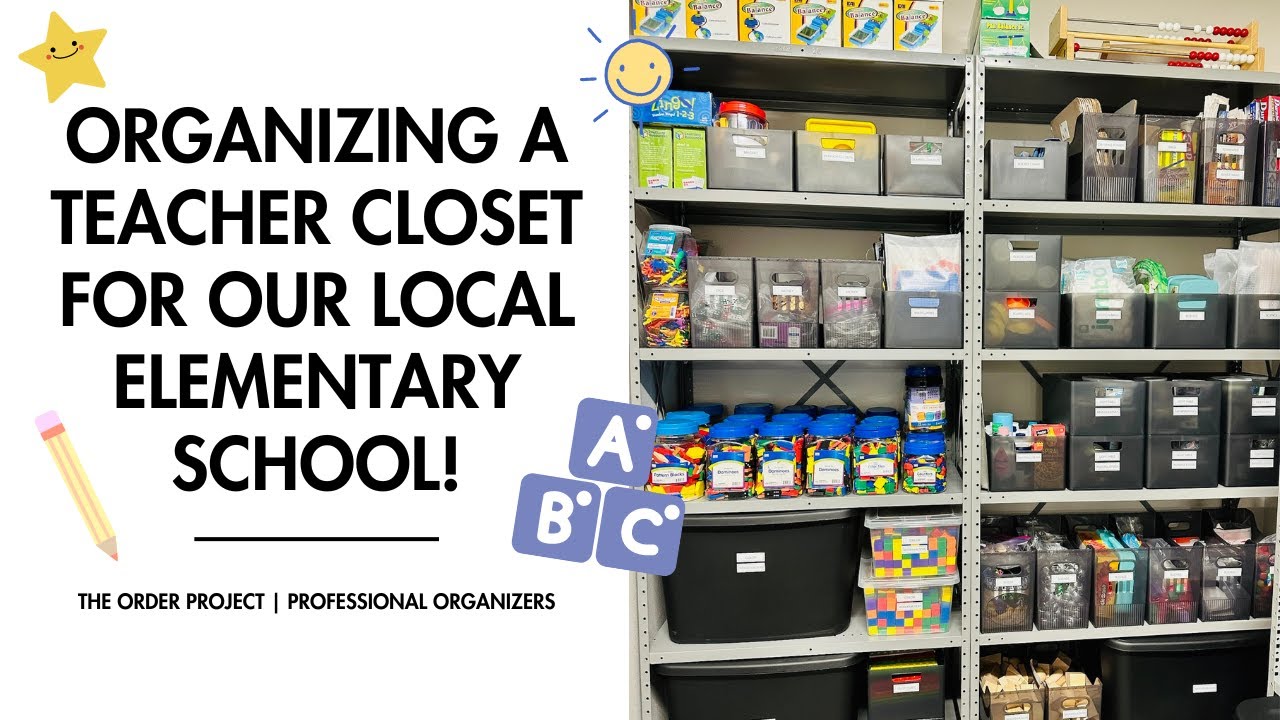 ORGANIZING A KINDERGARTEN CLOSET FOR OUR LOCAL TEACHERS! | Professional Organizers