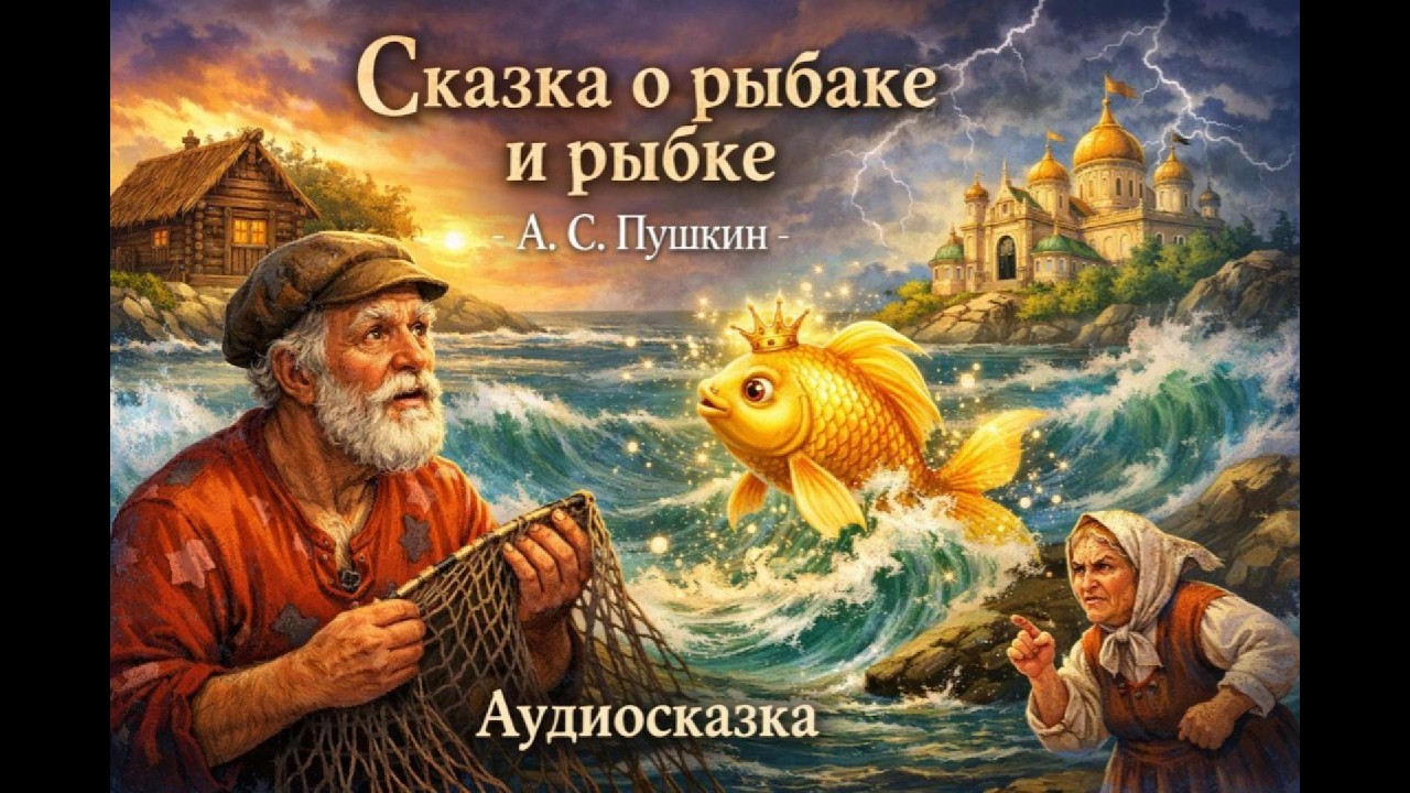сказка о рыбаке и рыбке #засыпайка #сказка #аудиосказки #золотаярыбка