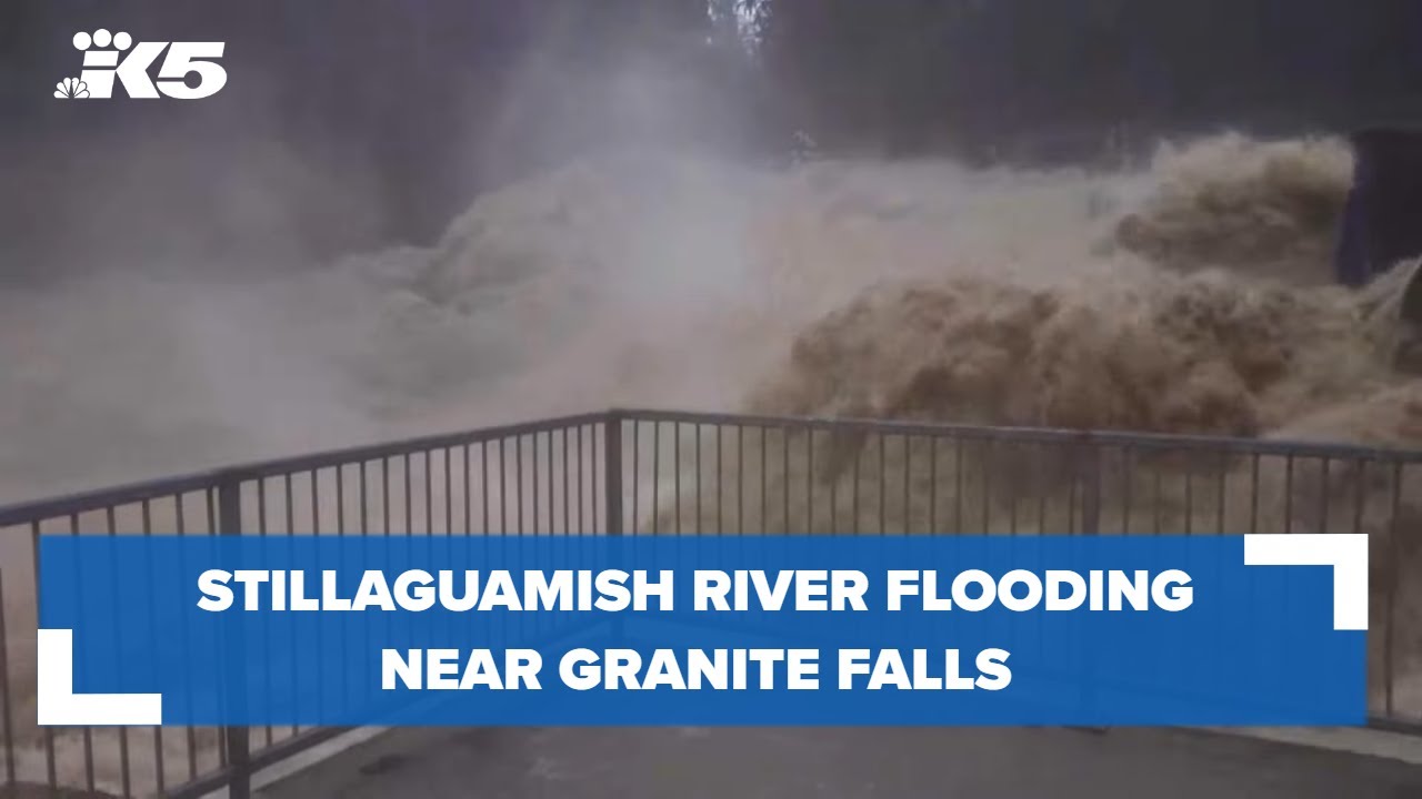 Stillaguamish River flooding near Granite Falls