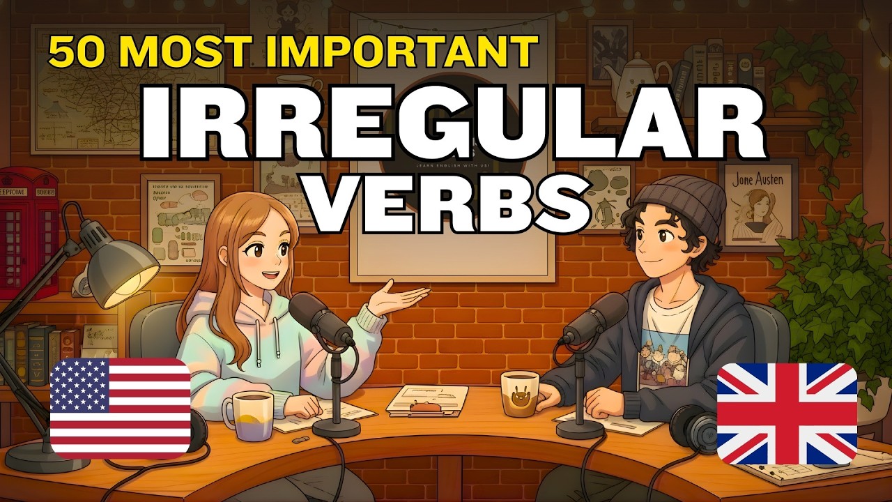 Learn 50 Most Important IRREGULAR VERBS in English | Real English Conversation Practice