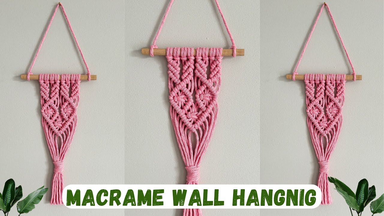 DIY MACRAME WALL HANGING DECOR FOR BEGINNERS | SIMPLE MACRAME PROJECT |  MACRAME FOR KIDS