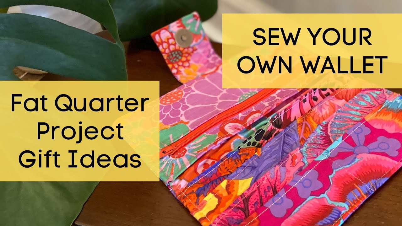 How to Sew a Wallet Using Quilter's Cotton Fat Quarters - Sewing Video Tutorial - DIY Gift Idea