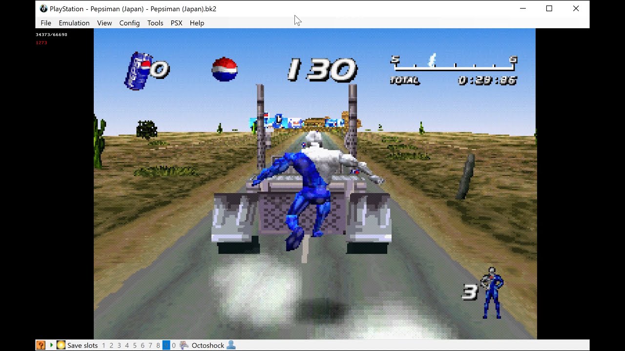 [PSX] (TAS) | Pepsiman: The Running Hero (any%) | in 18:32.611 by N?K