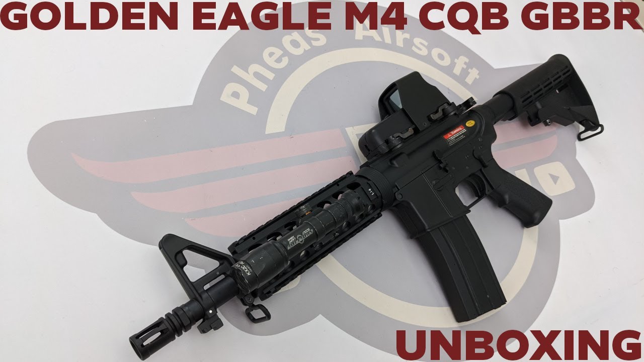 [UNBOXING] Golden Eagle M4 CQB - My First GBBR!! - The kick is strong in this one!