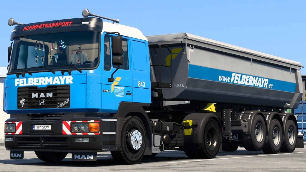 MAN F2000 Evo (D2866 LF35 Engine Sound Mod) - Dumper Trailer | Euro Truck Simulator 2