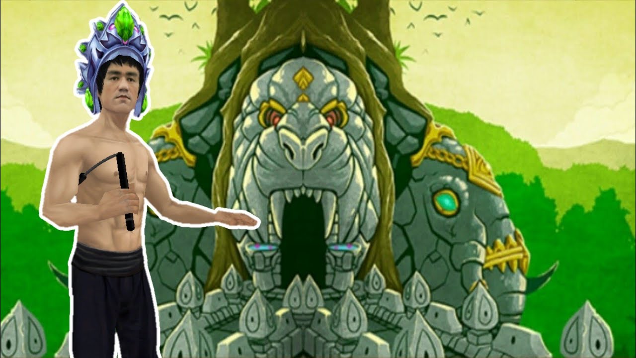 Bruce Lee Running in Lost Jungle Temple Run 2