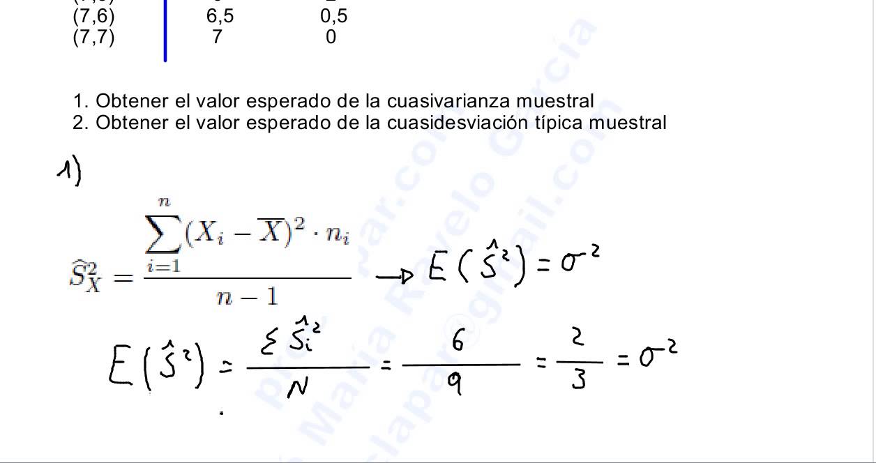 ESTADÍSTICA INFERENCIAL I, EJERCICIO 7: VALOR ESPERADO DE LA CUASIDESVIACIÓN TÍPICA