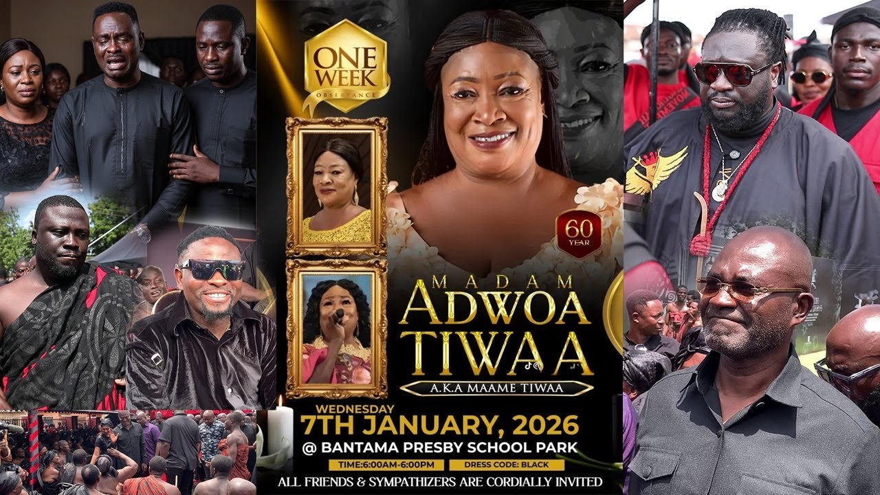 🔴LIVE: 💔🕊️Maame Tiwaa's One Week Funeral Observation