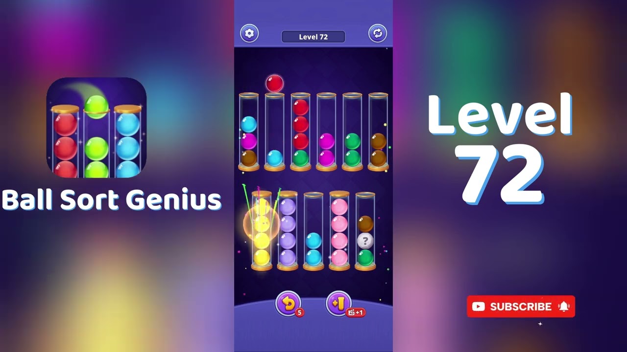 Ball Sort Genius Level 72 Walkthrough | Go Answer 🧩✨