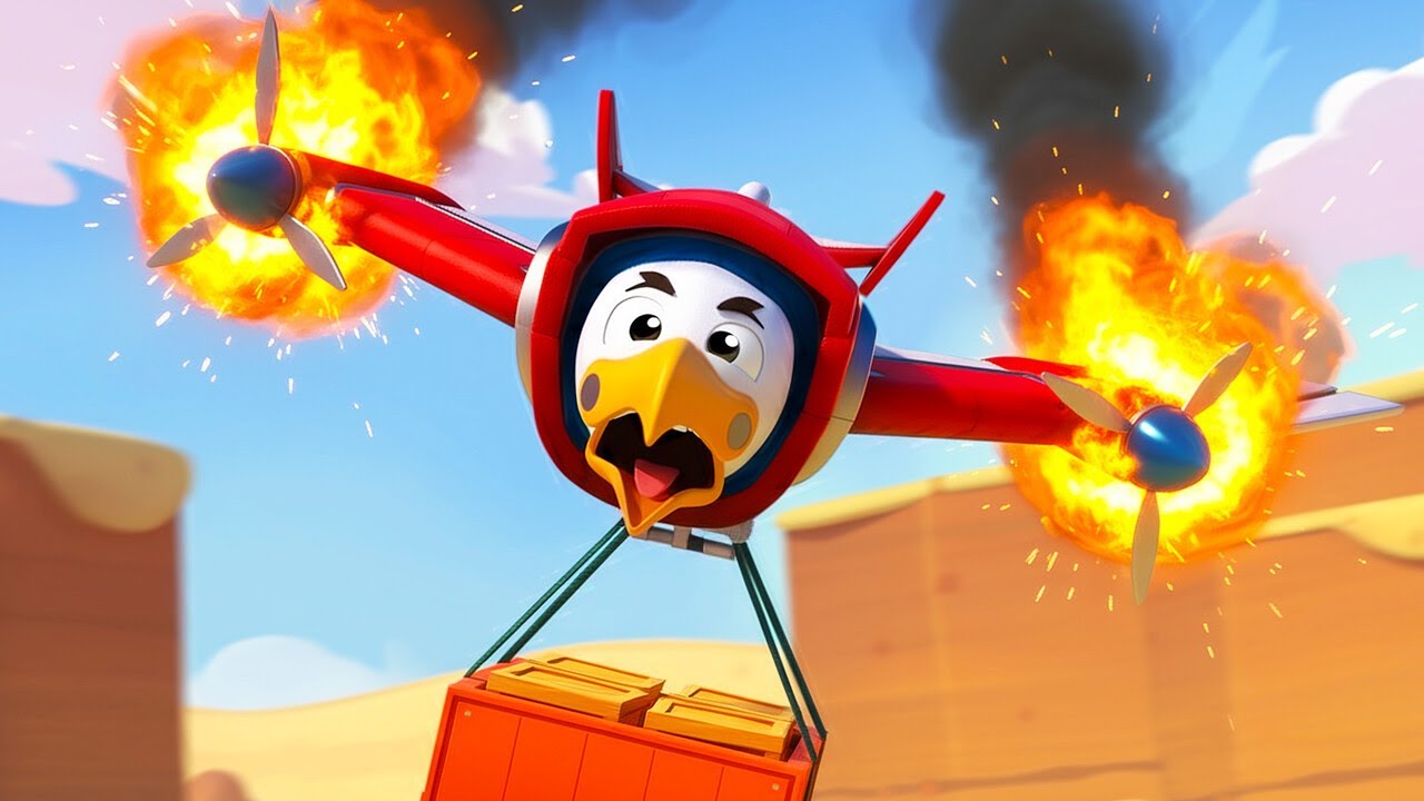 Help! The PLANE is crashing! | Cars & Trucks Rescue Squad