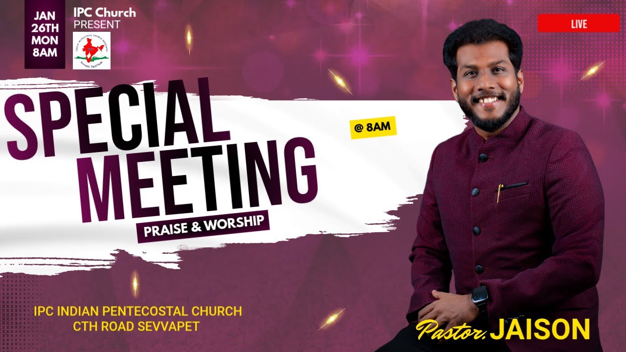 Special Service | Live | Pas. Jaison | 26.01.2026 | IPC Church Sevvapet