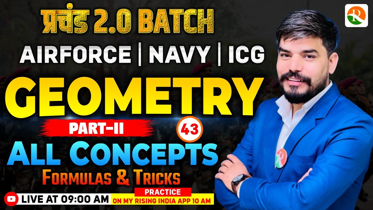 Geometry -2 | Airforce, Navy | Airforce Maths Classes | Maths Class  for Airforce
