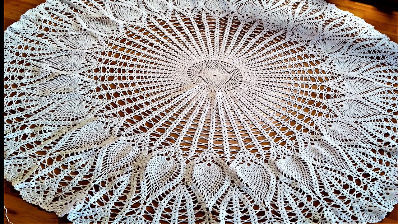 MANTEL MAJESTUOSO de PIÑAS a CROCHET. TUTORIAL. Tercera Parte