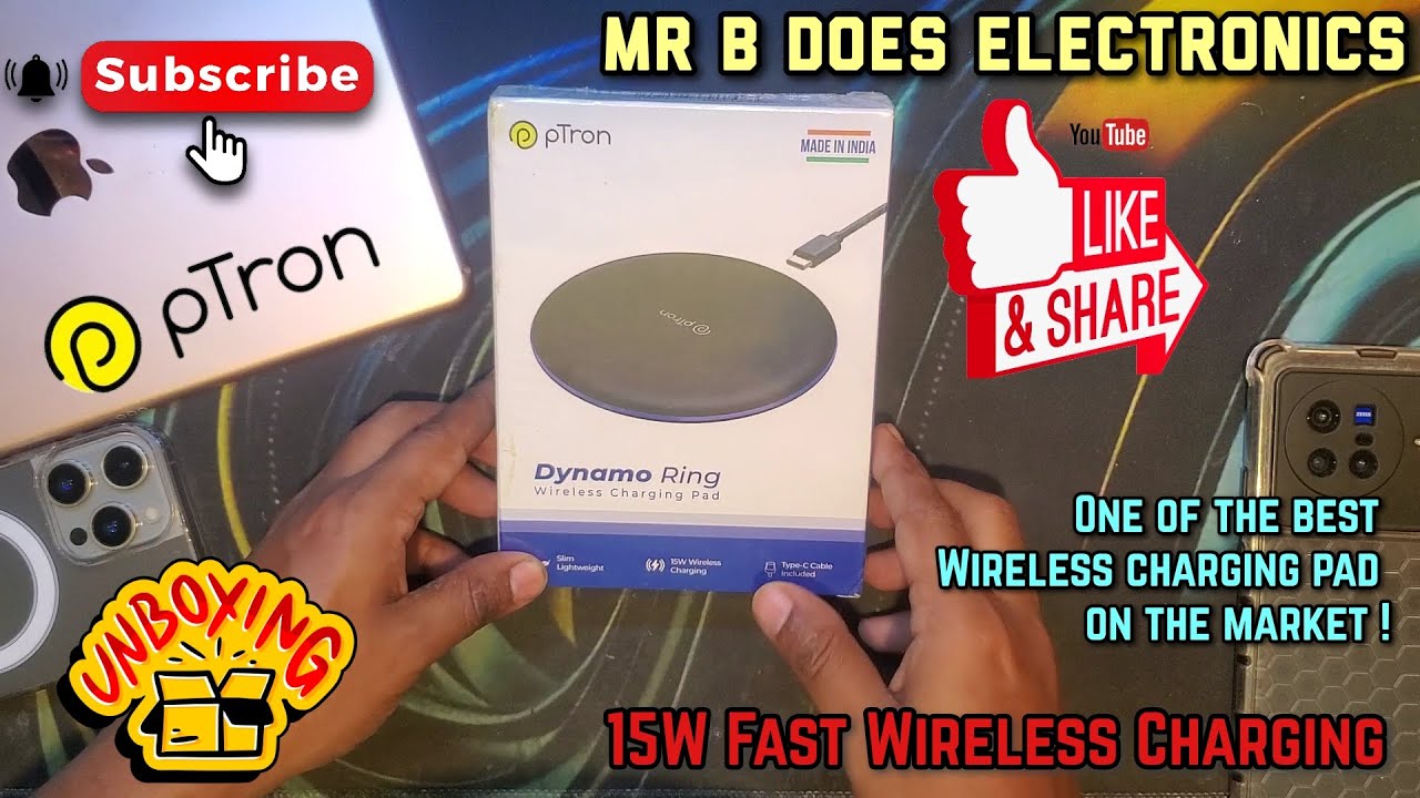 Ptron Dynamo Ring. Best Wireless Charger on the Market. Made In India . 15W Fast Wireless charger..