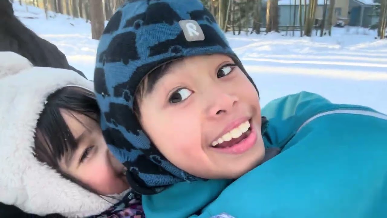 #winterfun #Dadabaini #sliding ❤️❤️❤️