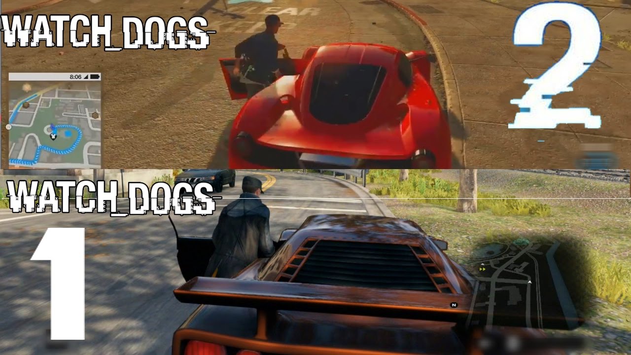 Watch Dogs 2 VS Watch dogs Сравнение ДОРЕЛИЗНОЕ: Графика, Геймплей.