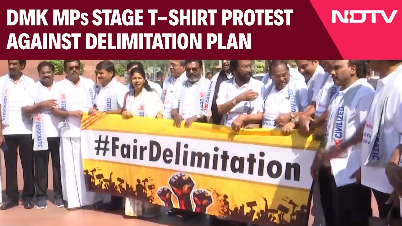 Parliament In Turmoil: DMK MPs Stage T-Shirt Protest Against Delimitation Plan