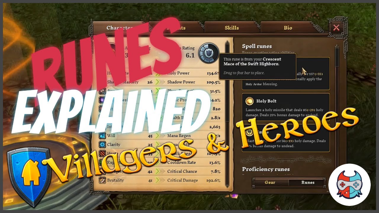 Runes Explained in Villagers and Heroes