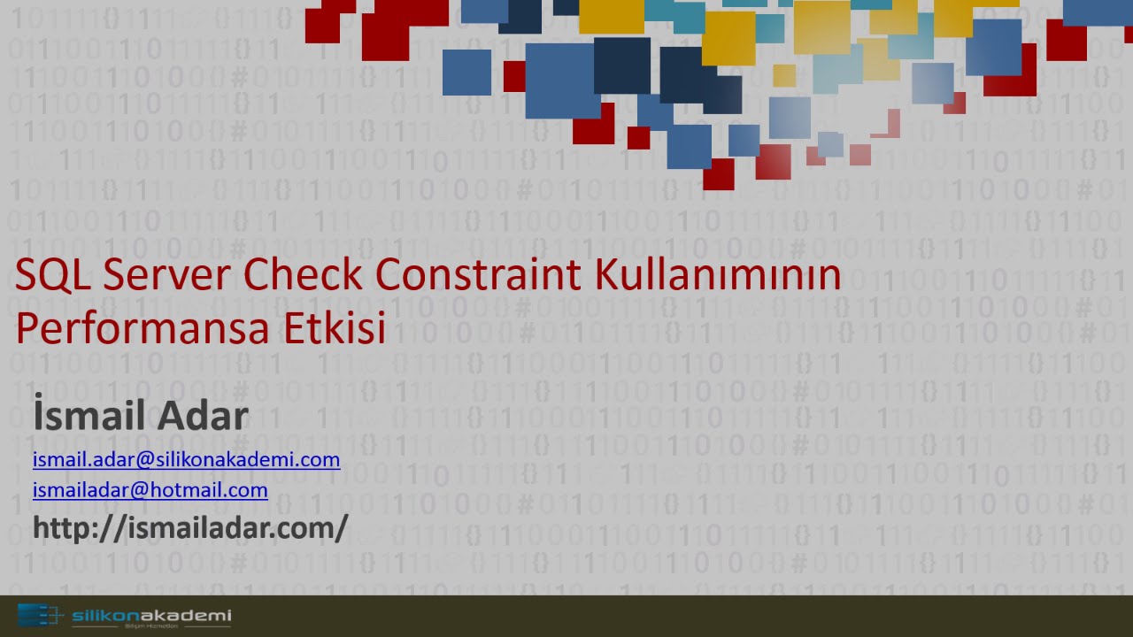 SQL Server Check Constraint Kullanımının Performansa Etkisi