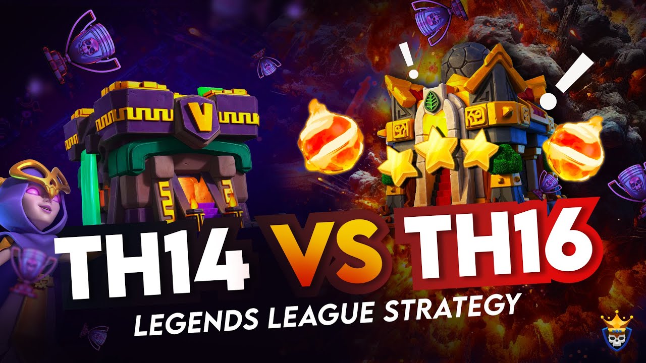 Best TH14 vs TH16 Legends League Attack Strategy in Clash of Clans! [TH14 Fireball Super Witch]
