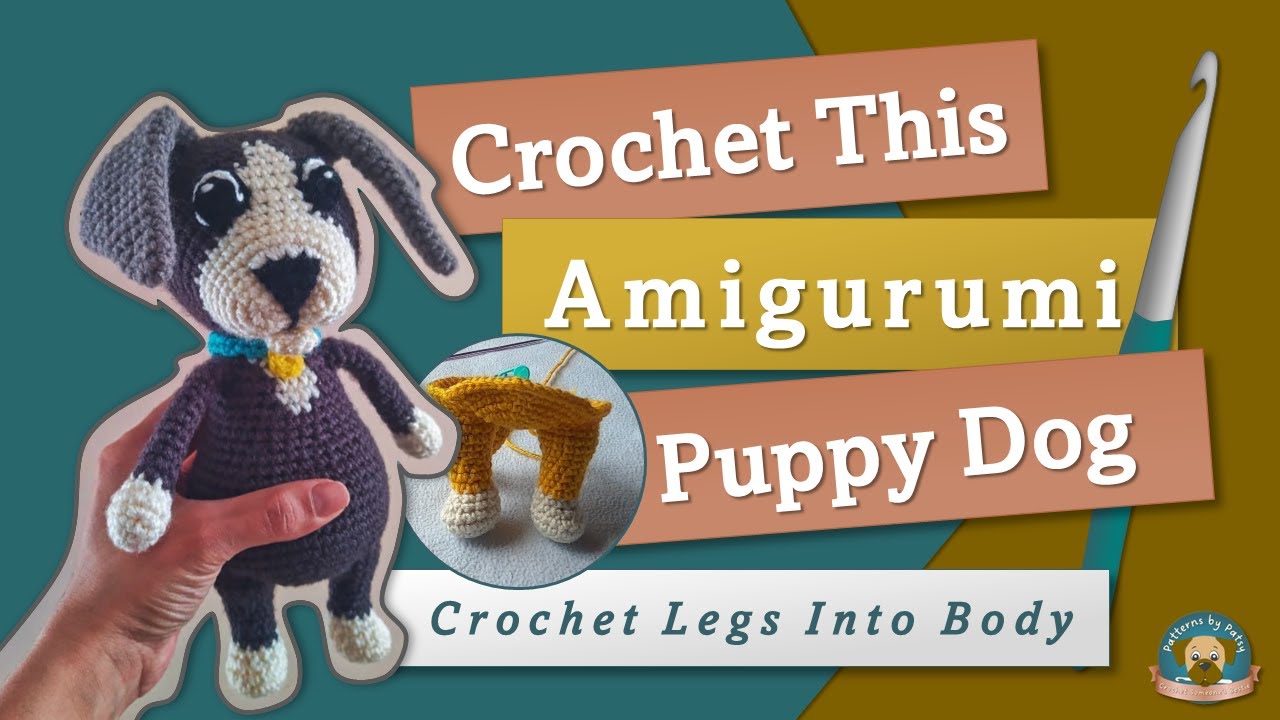 Crochet Cute Puppy Body & Legs in 1 Piece | Amigurumi Tutorial Reduces Sewing